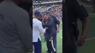 Things got chippy between Deion Sanders and Alabama State HC Eddie Robinson Jr after JSU's win.