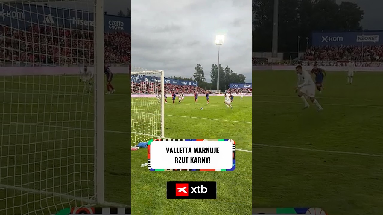 Raków z ulgą! valletta marnuje rzut karny! #shorts