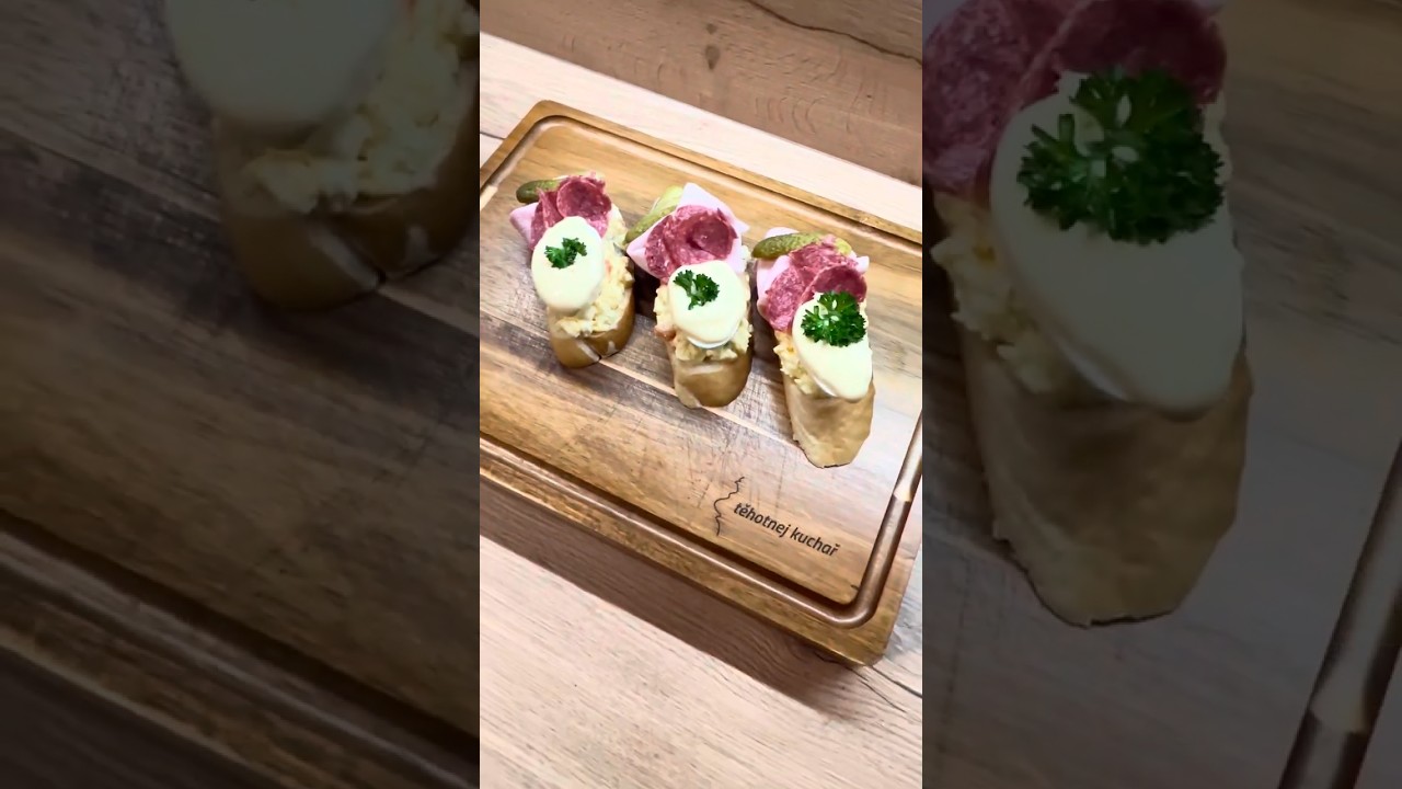 Chlebíčky se šunkou, uherákem a vejcem | Těhotnej kuchař