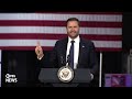 WATCH: Vance pitches Trumps tax and spending law to supporters in Pennsylvania