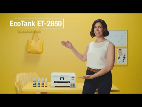 The EcoTank ET-2850 cartridge-free printer comes with lots of ink and features supersized ink tanks, wireless connectivity, and a built-in scanner and copier, making it the perfect printer for families. The EcoTank ET-2850 cartridge-free printer comes with lots of ink and features supersized ink tanks, wireless connectivity, and a built-in scanner and copier, making it the perfect printer for families.