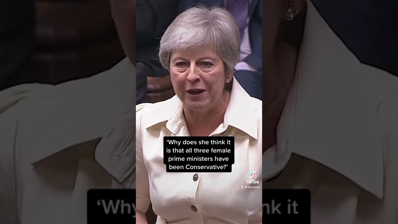 Liz Truss and Theresa May share a moment in PMQs