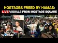 Israel Hamas Ceasefire LIVE | Families Await Hostage Release in Tel Aviv | Hostage Square | Gaza