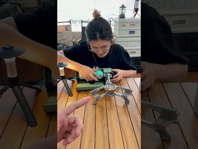 Product Link in Bio ( # 2451 )  @MaviGadgets  ▶️  Outdoor Mini Portable Folding Gas Stove #viral