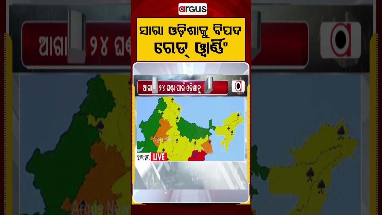 ସାରା ଓଡିଶାକୁ ବିପଦ ରେଡ୍‌ ୱାର୍ଣିଁ | Argus Reels | OdishaRain | RedAlertOdisha | IMDAlert | LowPressure
