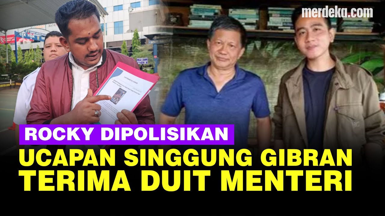 Kata Kata Rocky Singgung Gibran Terima Duit Menteri saat Jabat Wali Kota Solo Dipolisikan