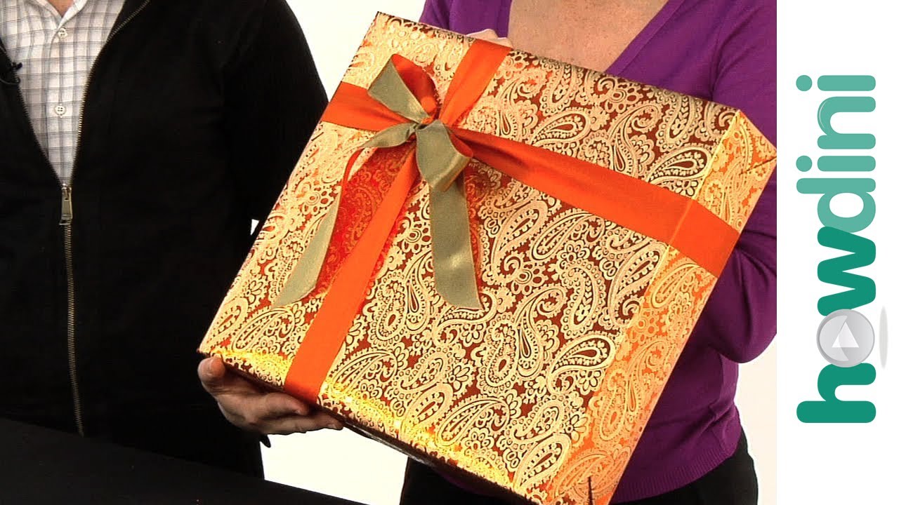 how-to-tie-a-ribbon-onto-a-gift-box-youtube