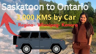 Saskatchewan to Ontario by Car - Saskatoon - Winnipeg- Kenora 3000 KMS #saskatoon #saskatchewan