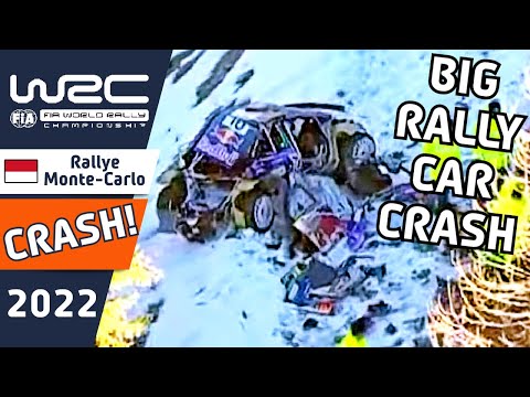 Big Rally Car Crash ! WRC Rallye Monte-Carlo 2022