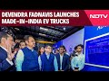 Maharashtra Chief Minister Devendra Fadnavis Launches Made-In-India EV Trucks