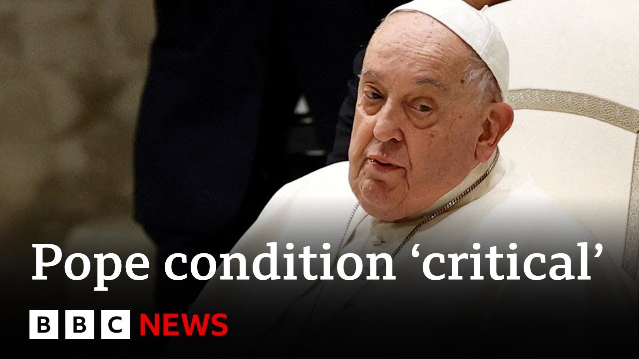 Pope Francis has 'peaceful' night after condition described as 'critical' | BBC News