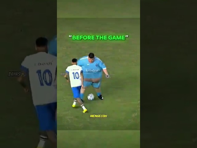 Neymar berhadapan satu lawan satu dengan kiper berbadan besar