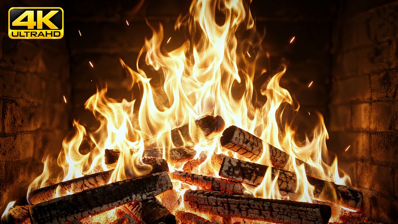 🔥 The Most Realistic Fireplace for Study & Focus with Flickering Firelight and Natural Crackles