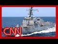 Missiles fired toward US warship responding to attack on commercial tanker
