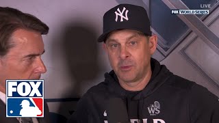 'It stings forever' - Aaron Boone on New York Yankees losing to Dodgers in World Series | MLB on FOX