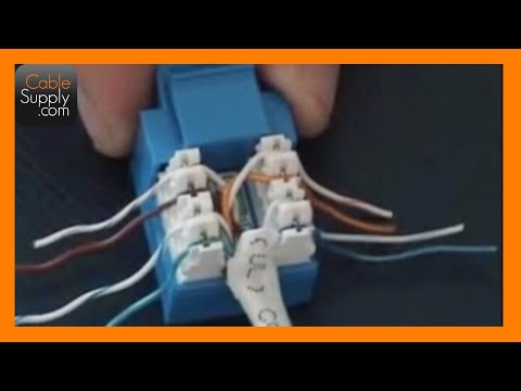 How to Cable a Computer Jack, RJ45, Cat.5E - YouTube cat5 wire diagram 568a 