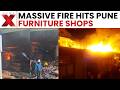 Massive Fire Engulfs Four Furniture Shops In Pune’s Handewadi Area | NewsX