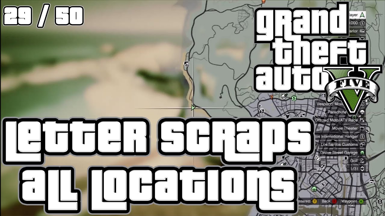 Gta V 5 All Letter Scrap Locations 100 Grand Theft Auto 5