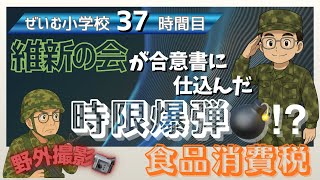 ぜいむ小学校【37時間目】維新の会が合意書に仕込んだ時限爆弾💣⁉︎食品消費税〜野外撮影📹〜