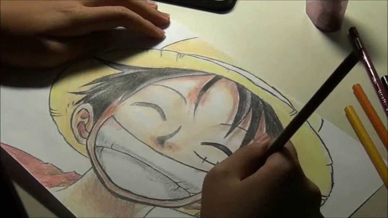 Drawing Straw Hat Luffy!!!-One piece - YouTube