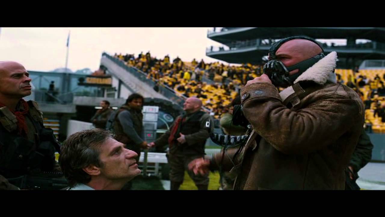 The Dark Knight Rises All Bane Scenes (Part 8) Football Stadium Scene ...