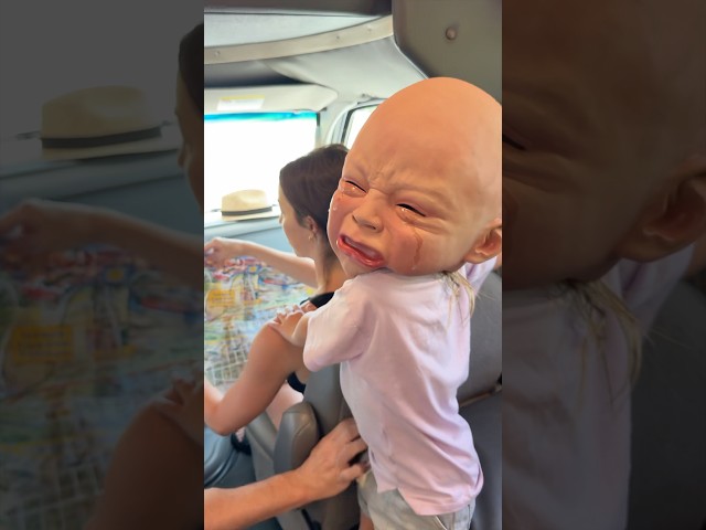 Baby head freaks her out