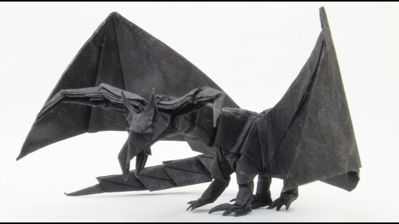 How to make an Origami Darkness Dragon 2.0 (Tadashi Mori) YouTube