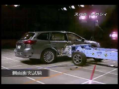 Видео краш-теста Subaru Legacy универсал с 2009 года