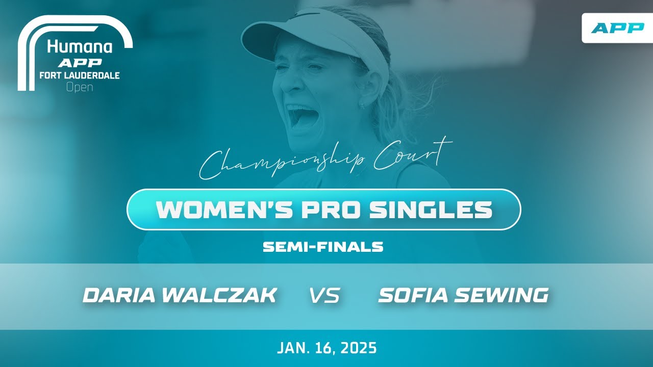 APP Humana Fort Lauderdale Open I Walczak vs Sewing | Women's Pro Singles Semi