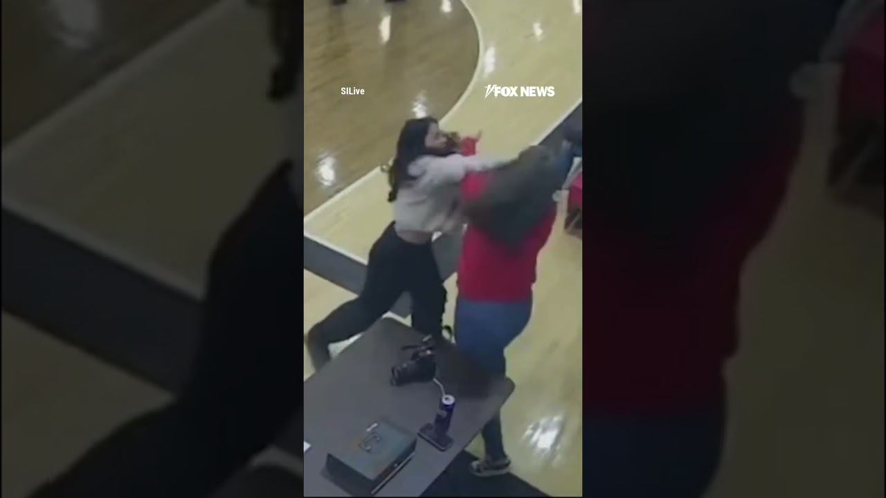 WATCH: Moms unleash FURY as brawl erupts at youth basketball game #shorts