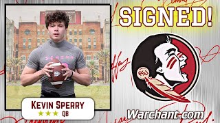 QB OF THE FUTURE? Kevin Sperry Signs with Florida State! | FSU Football Recruiting | Warchant TV