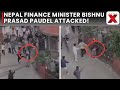Nepal Dramatic Scenes: Nepal Finance Minister Bishnu Paudel Attacked by Angry Protesters | NewsX