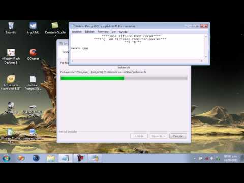 Instalar PostgreSQl y pgAdmin en Windows 7 [José Alfredo Poot Cocom]