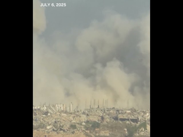 Clouds of heavy smoke and blasts seen and heard in Gaza