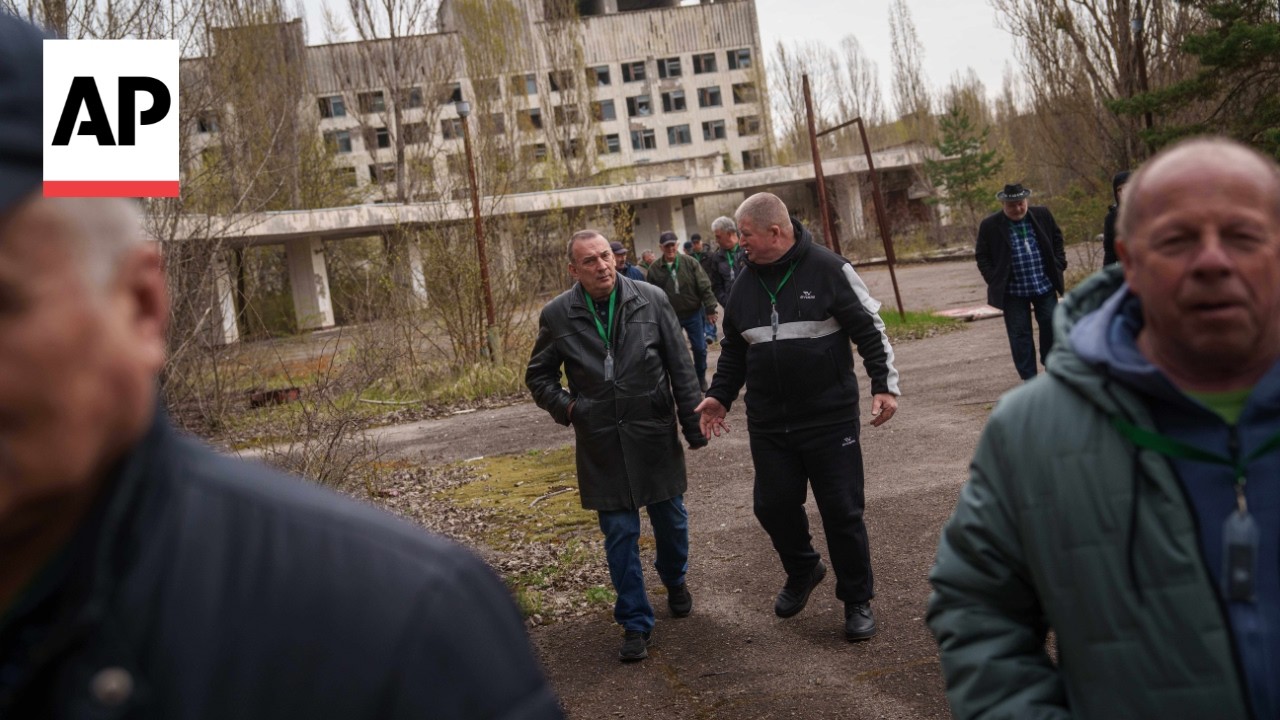 Former Chernobyl liquidators return to nuclear site four decades later