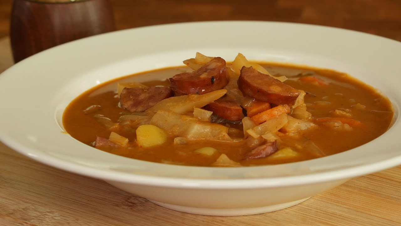 Traditional cabbage soup - a simple recipe that warms up