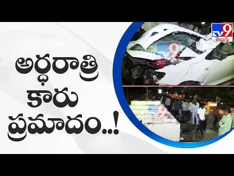 Speeding car turns turtle in Hyderabad, one injured Speeding car turns turtle in Hyderabad, one injured