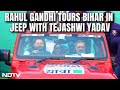 Rahul Gandhi Tours Bihar In Jeep Wrangler, Tejashwi Yadav In Drivers Seat