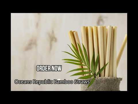 Oceans Republic Bamboo Straws in Paper Wraps