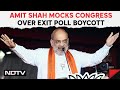 Lok Sabha Elections 2024 | Amit Shah Mocks Congress Over Exit Poll Boycott: Dont Run Away