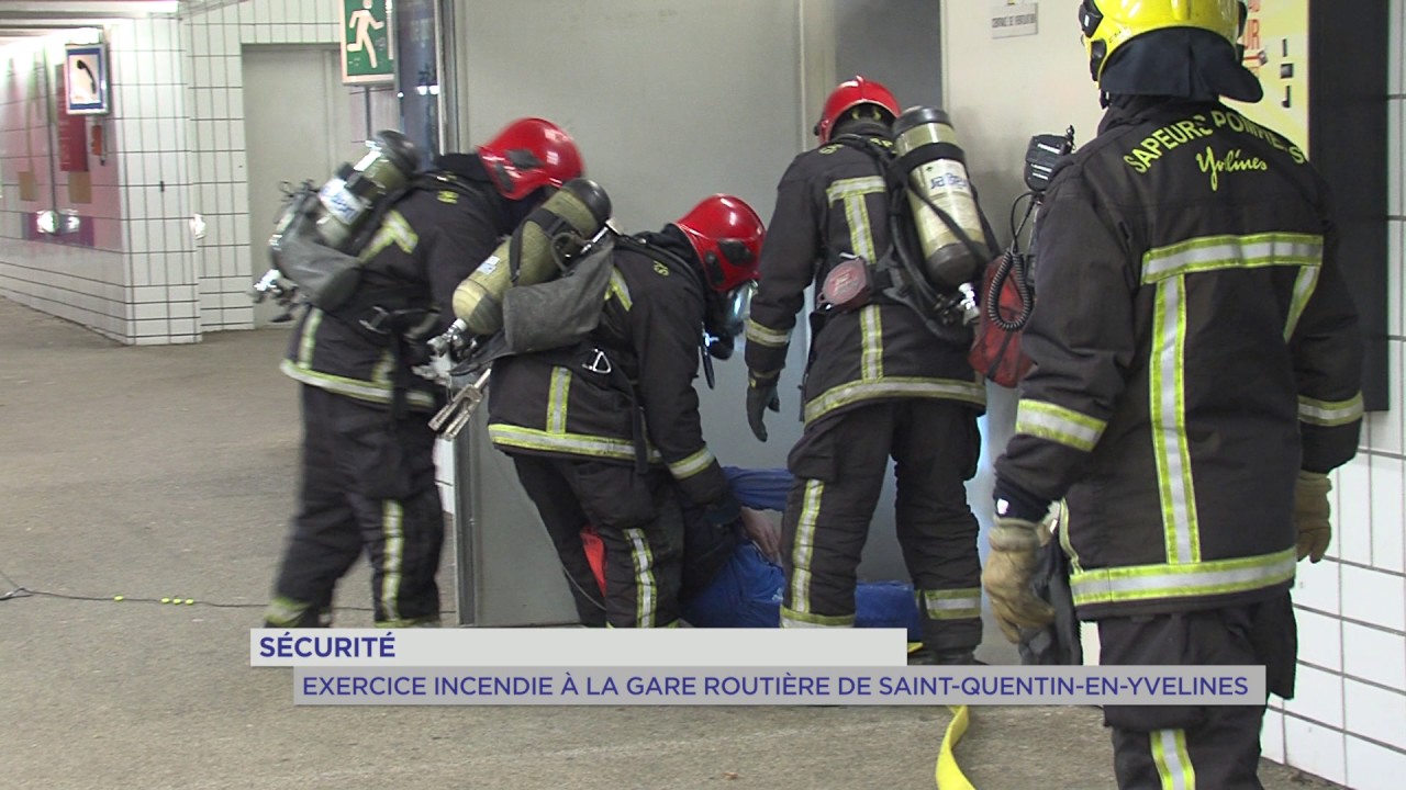 Sécurité : exercice incendie à la gare routière de Saint-Quentin-en-Yvelines