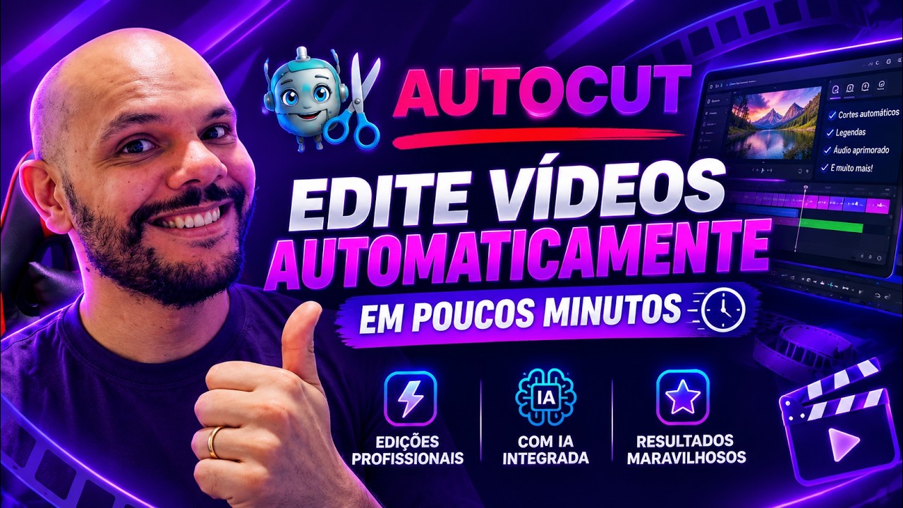 EDITE VÍDEOS AUTOMATICAMENTE COM IA! ? Conheça o AutoCut e Economize HORAS!