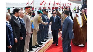 نشاط الرئيس السيسي في اليوم الأول لزيارة مملكة البحرين للمشاركة في الدورة الـ  لجامعة الدول العربي