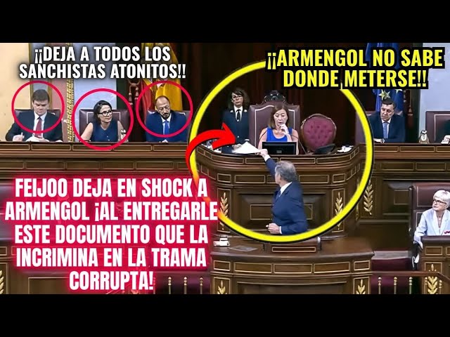 El MOMENTO en que FEIJÓO ACOJONA a ARMENGOL 😱¡AL DARLE ESTO QUE LA INCRIMINA EN LA TRAMA CORRUPTA!😱