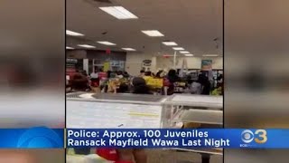 Roughly 100 juveniles ransack Wawa in Northeast Philadelphia