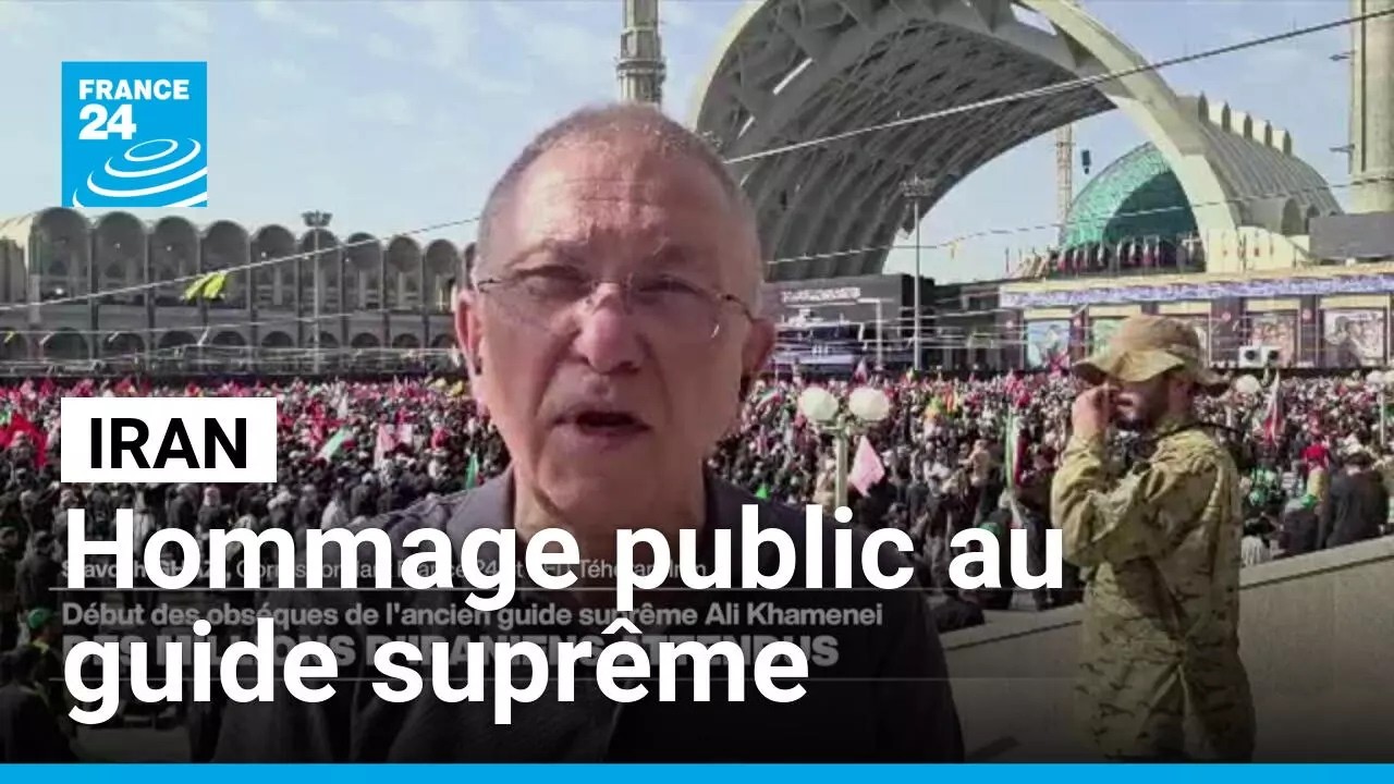 Début de l'hommage public au guide suprême iranien Ali Khamenei à Téhéran • FRANCE 24