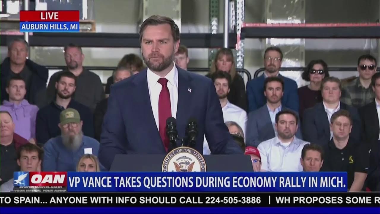 LIVE: VP Vance Speaks on Economy at Mich. Manufacturing Facility