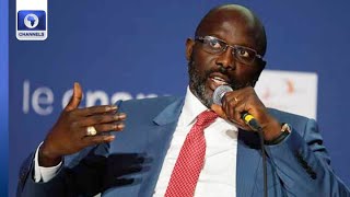 Former Liberian President George Weah Signs  Buhari’s Condolence Register In Abuja