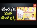 CM KCR Photo with CM Chandrababu on TDP Flexi In Andhra Pradesh