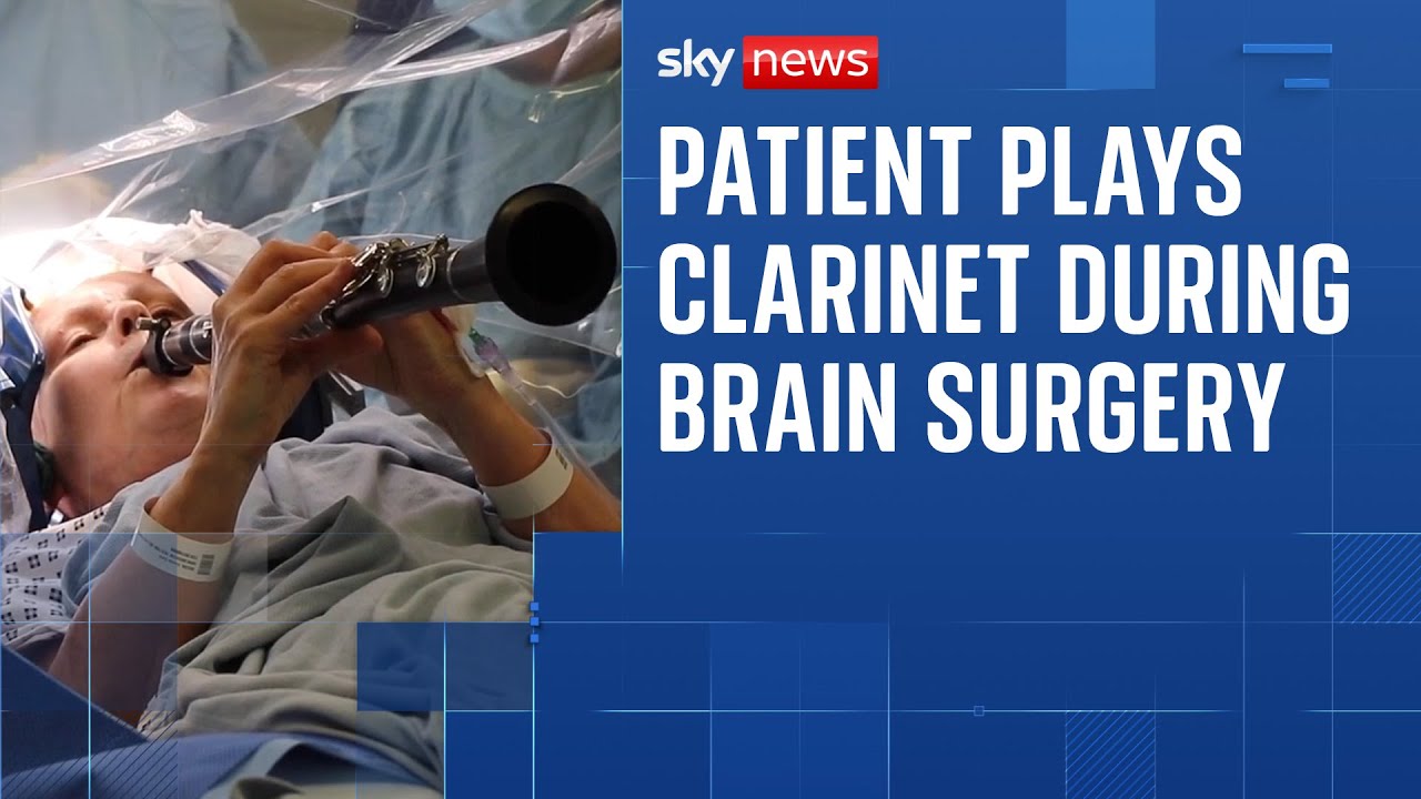 Parkinson's patient plays clarinet during brain surgery